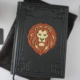 Кожаный еженевник «Лев 1» - ручная работа