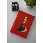  Шкіряний щоденник «Жіночий» (червона шкіра) — ручна робота  
