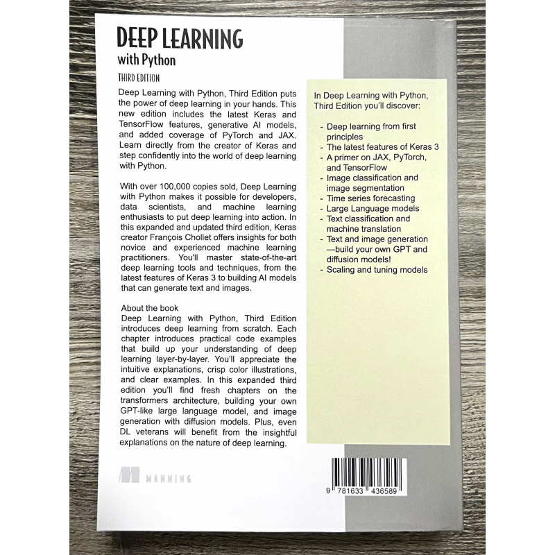 Deep Learning with Python, Third Edition. François Chollet and Matthew Watson